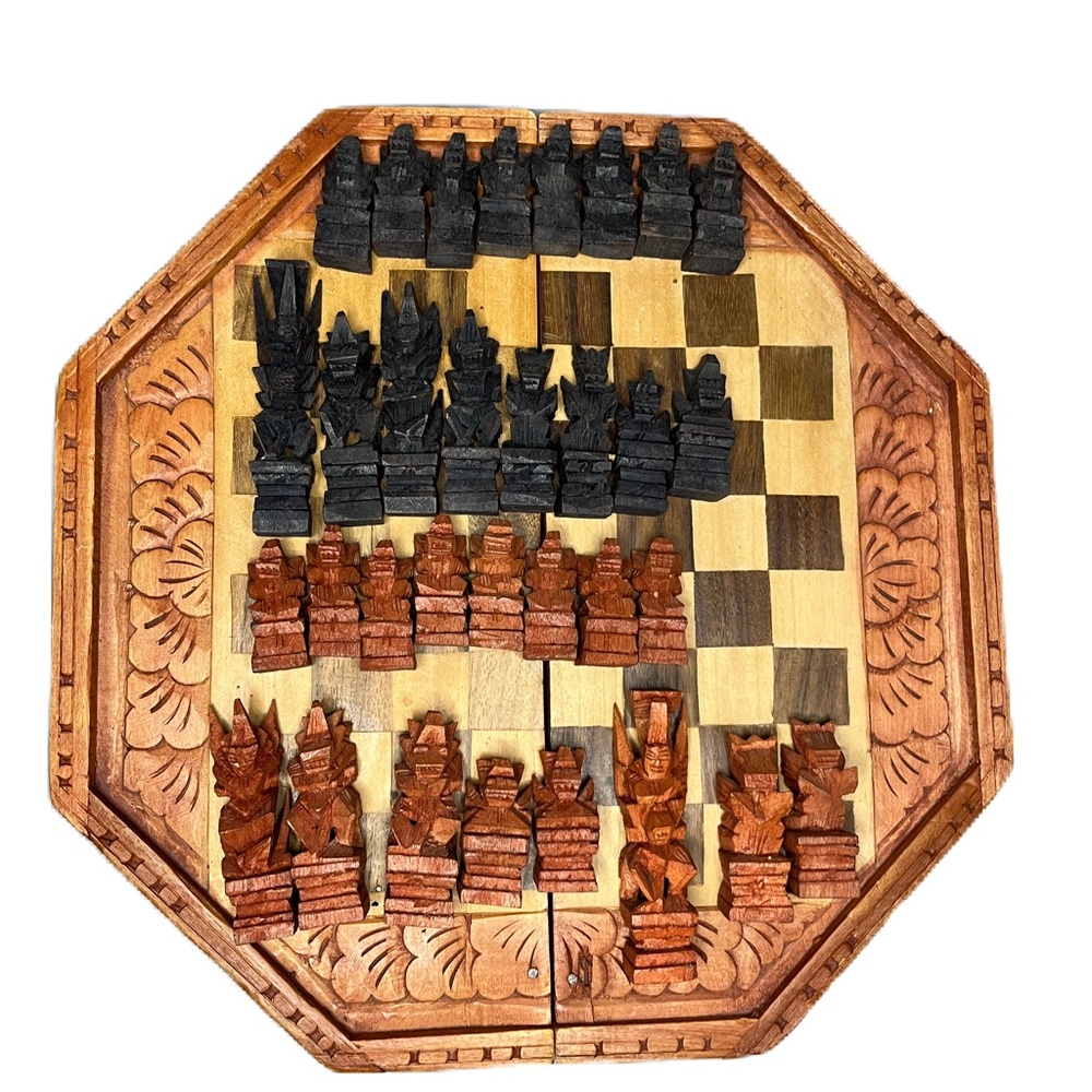Wooden chess game